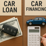 What is the difference between car loan and financing?