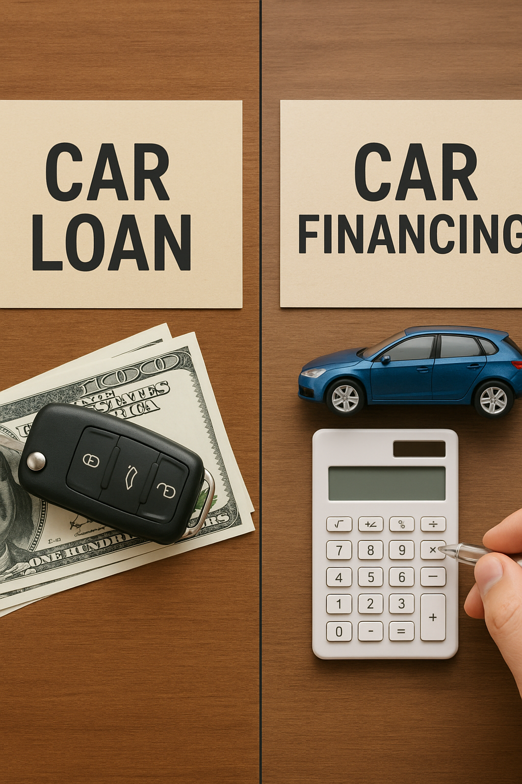 What is the difference between car loan and financing?